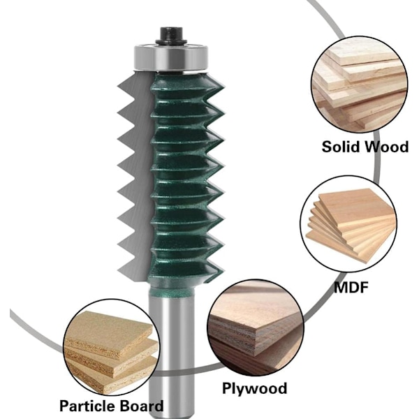 Router Bit Finger Joint Milling Cutter Mulling 12mm Shank 12x54mm Raised Panel V Joint for Wood Tenon Woodworking Tool