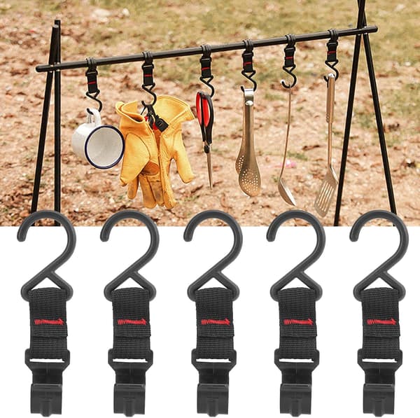 Udendørs Camping Bærbar Foldbar Krog Holder Krog Camping Lampe H