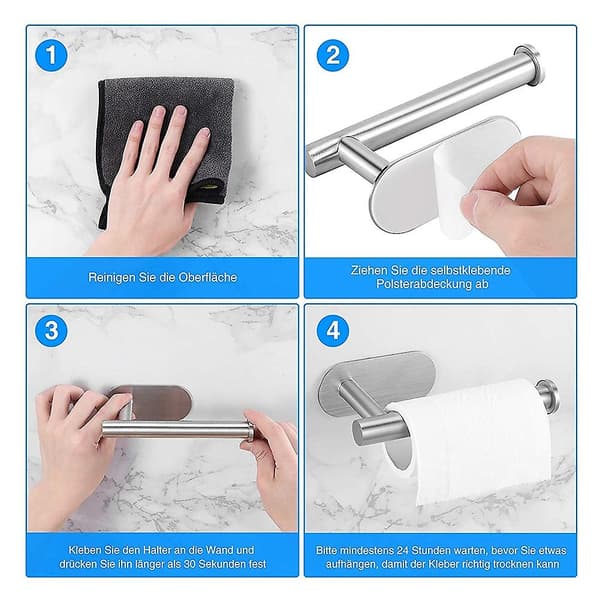 Selvklæbende toiletrulleholder uden boring