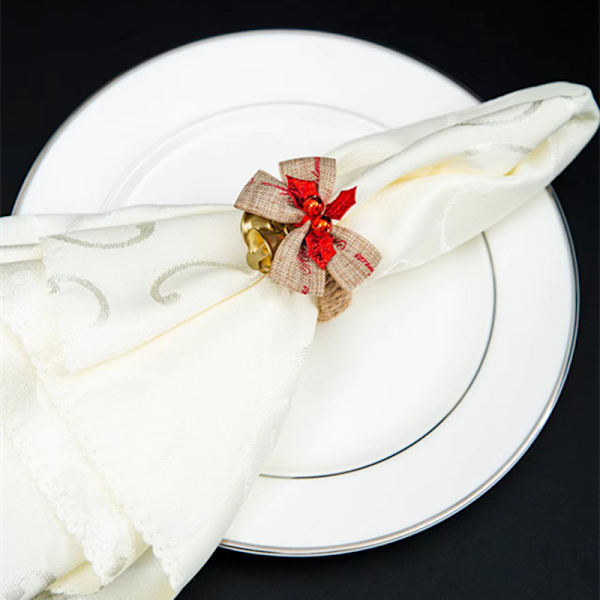 4 stk. serviettknapper i vestlig stil, ferie, rund bue
