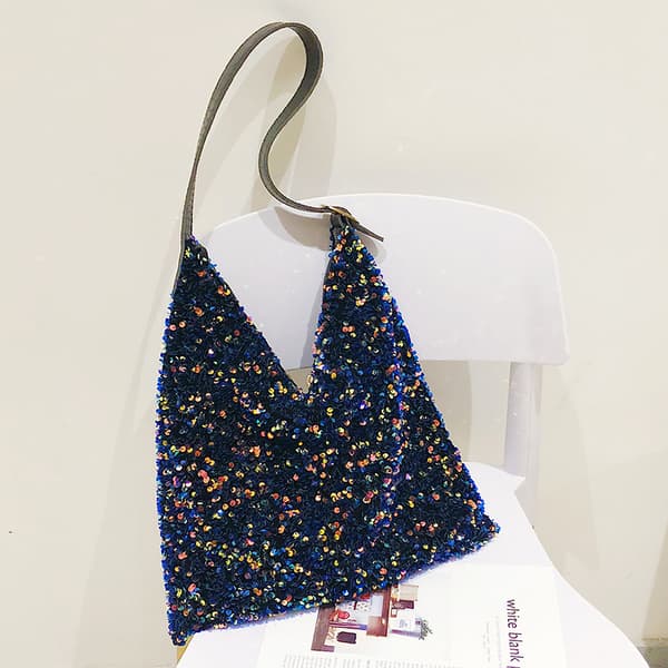 Kvinders Glitter Sequin Skuldertaske Piger Stor Kapacitet Glit