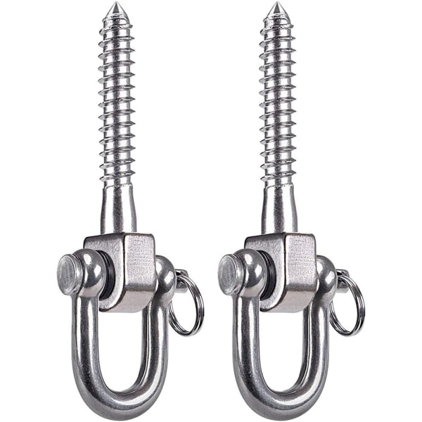 2 Pack 180° Swing Hook, SUS304 Stainless Steel, 800kg Capacity, for Playgr