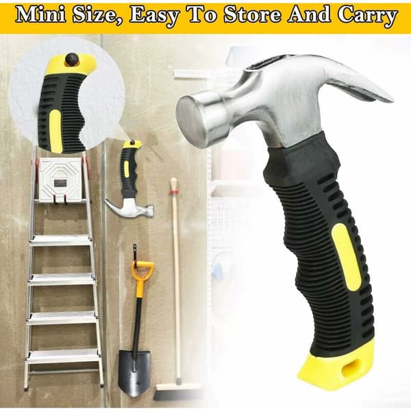 Mini stål klohammer multifunktionel kort hammer tømrer hammer