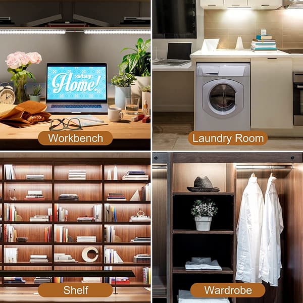 Plug in type under cabinet lighting 2 wardrobe lamps LED strip li