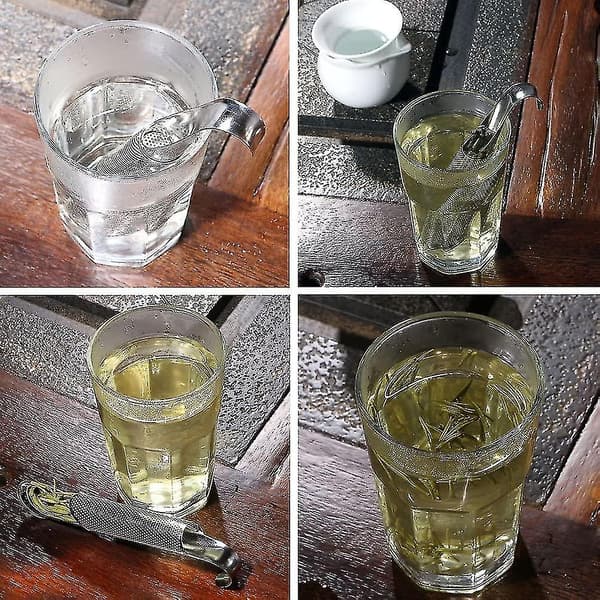 1 par tesi, teinfuser, urte- og krydderisigte i rustfrit stål