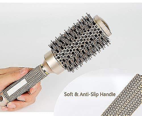 2 kappaletta Nano Thermal Ceramic And Ionic Round Barrel Hair Comb Bru