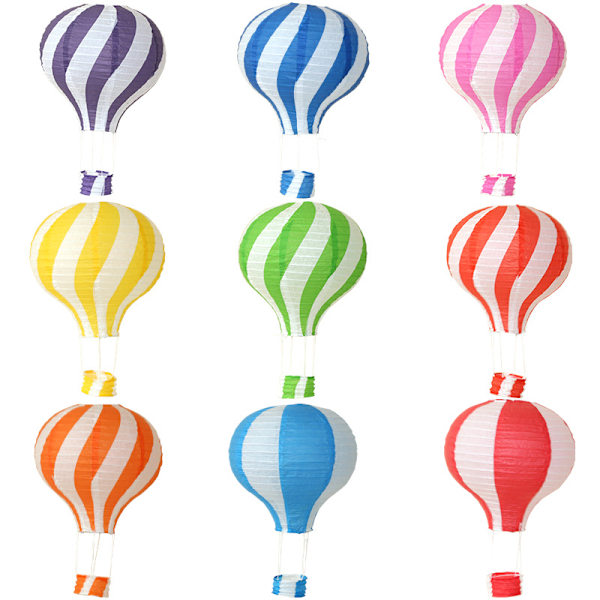 Varmtluftballon Papir lanterne Foldbar Dekoration Papir lanterne F