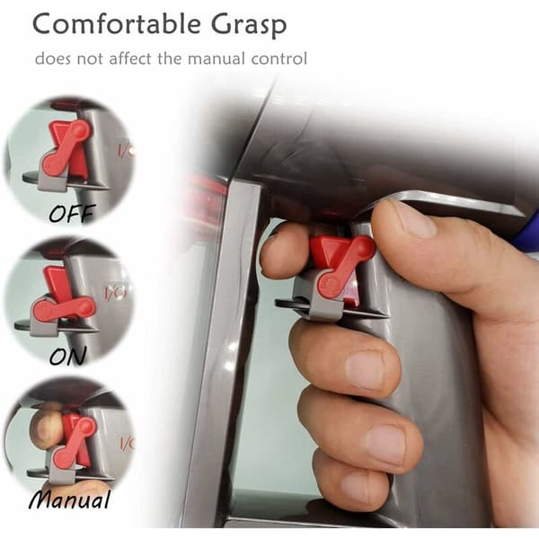 2 stk sciuU Av/På-knapp Kontrollklemme Kompatibel med Dyson V6V7