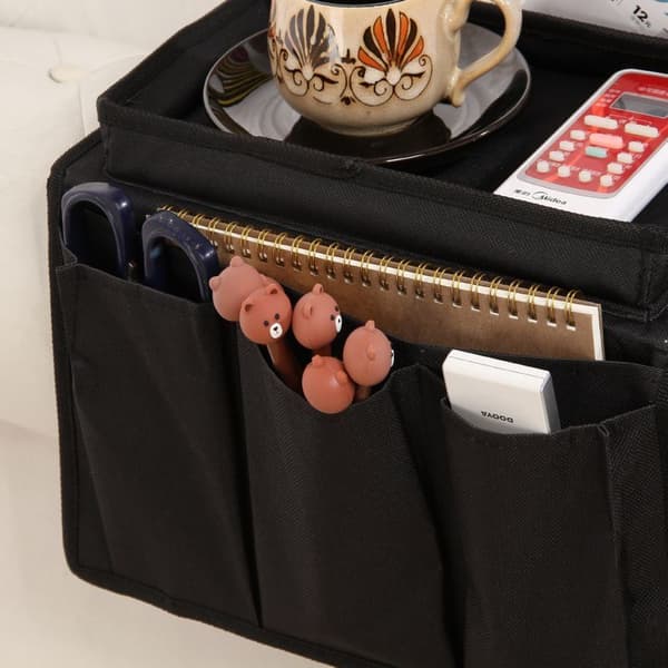 Sofa armlæn organizer med 4 lommer og kopholder bakke sofa