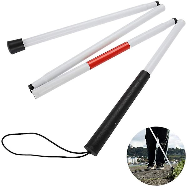 Foldbar Stok til Blinde, 124cm 4-sektioner