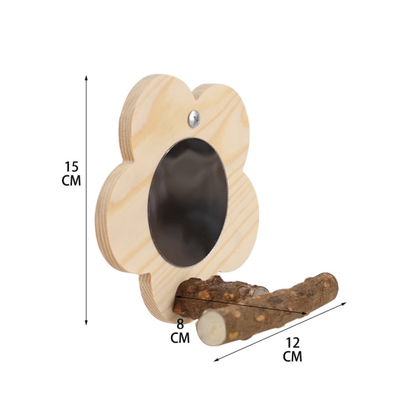 Fuglespeil med trepinne, fuglebur moro plattformstativ leker