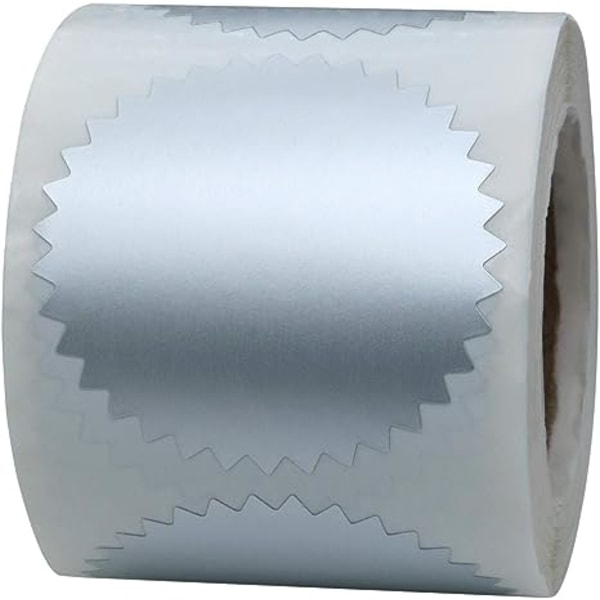 Silver Metallic Sealing Labels Awards Legal Embossing Stickers (Silver)