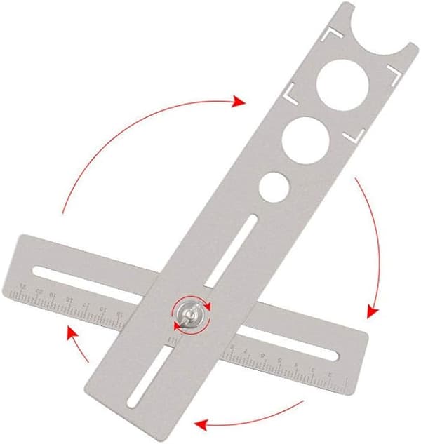 Flisebor Locator Universal Punch Tool til Marmor, Rustfrit Stål, Bærbar 300 mm, Tail