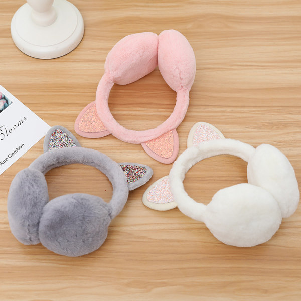 Women's Winter Warm Cat Cute Earmuff For Girls Fluffy Women Headb