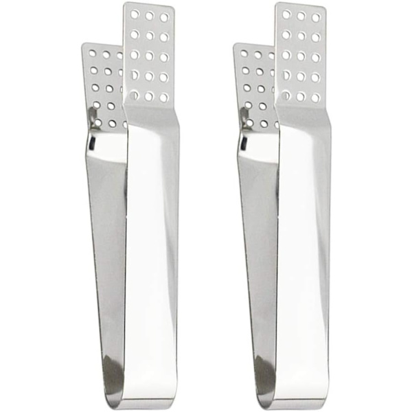 2 rustfrie stålklyper for te