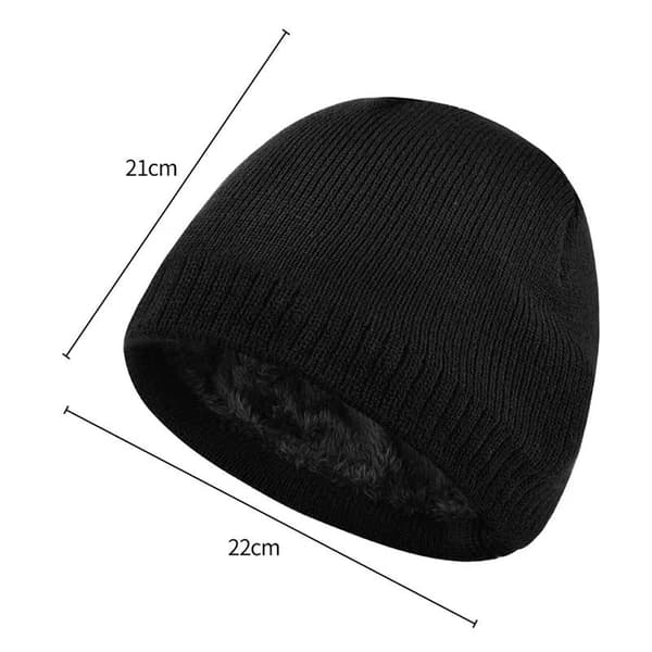Unisex Vintermössa Stickad Varm Vinterhatt för Män och Kvinnor, Svart