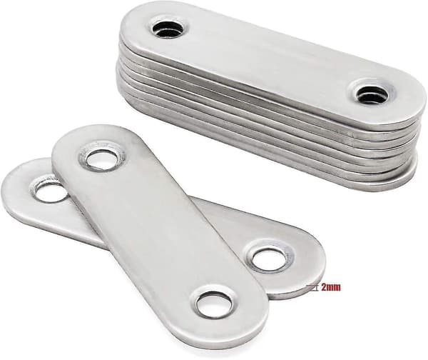 Feste flate plater, 10 stk montering benplaterte braketter
