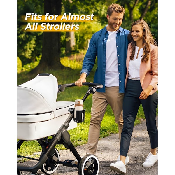 Universal kopholder til klapvogn, cykel, vogn eller rollator, passer til de fleste kopper