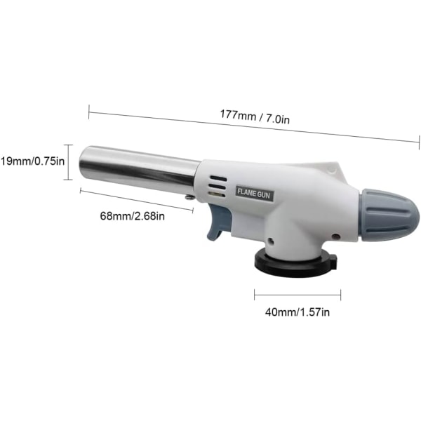 Butangasbrännare 360° roterande automatisk tändning Camping BBQ Gr