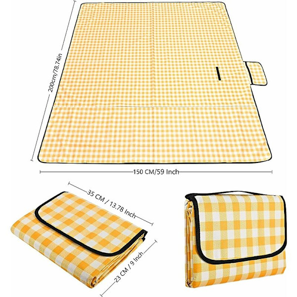 Picnictæppe Strandtæppe Picnicmåtte Campingtæppe