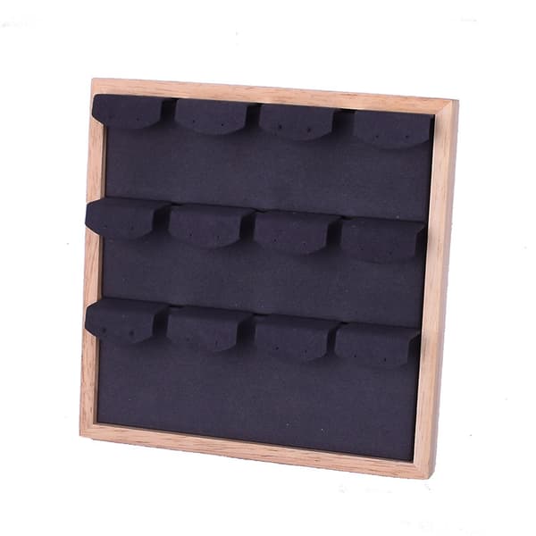 Øredobb-displaystativ Smykke-displaybrett Ørepynt-holder - 2 stk. (beige, mørkegrå)