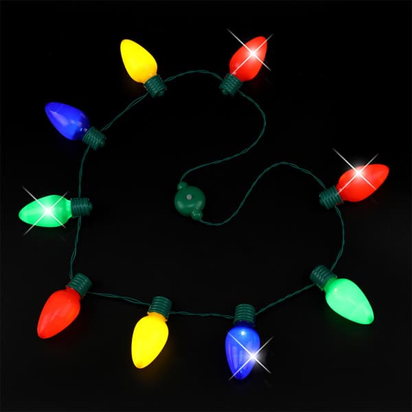 Original LED lysende julepære halskæde festartikler grim X