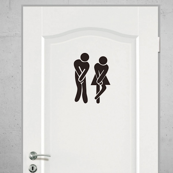 Toalett - Toalett - Bad - WC - Morsomt - Morsomt baderomsdør - H
