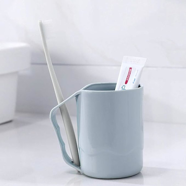 Badrum Singel Vattenkopp Eco-Friendly Plast Tandborsthållare Kopp Glas