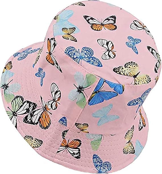 Unisex Zebra Ko Print Reversible Dobbeltsidet Hat Sommer Tra