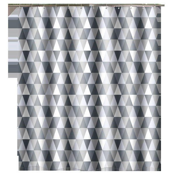 Triange bruseforhæng 100% PEVA Grå Ca. 180x200cm.