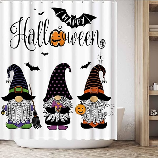 72\" x 72\" Happy Halloween Bruseforhæng til Badeværelsessæt Efterår Efterår Græskar  Edderkoppespind Hjem Badekar Dekorationer