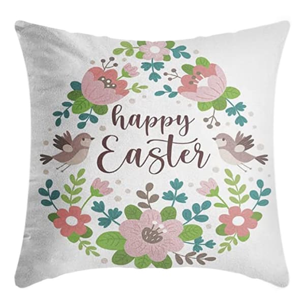 Happy Easter Eggs Bunny Dekorative Pudebetræk 18x18 Sæt o
