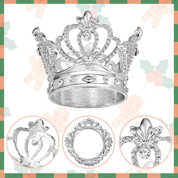 Set med 6 silver servettringar - Jul servettringar