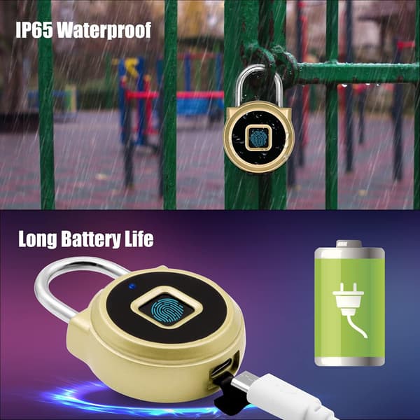 Smart fingeravtrykklås, Bluetooth-lås, USB-oppladbar, Remo