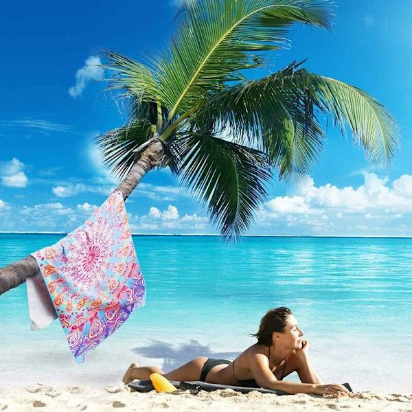 Hiekankestävä mikrokuituinen rantapyyhe 160*80CM Super Absorbent Travel Blanket Kevyt Taitettava Kannettava Nopea Kuivuminen
