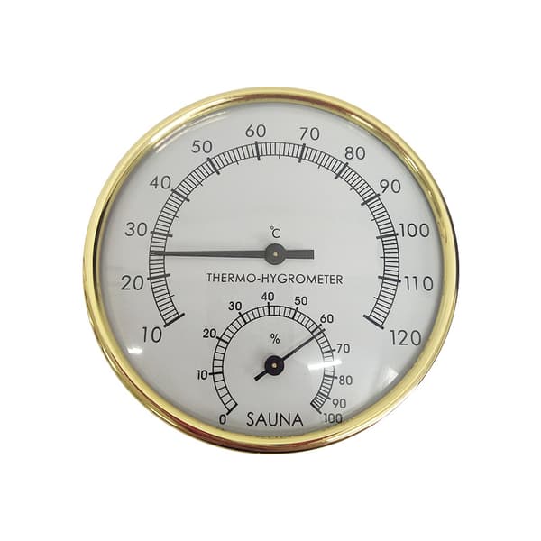Saunarumtermometer, metaltermometer, indendørs hygrometer, saunarumhygrometer