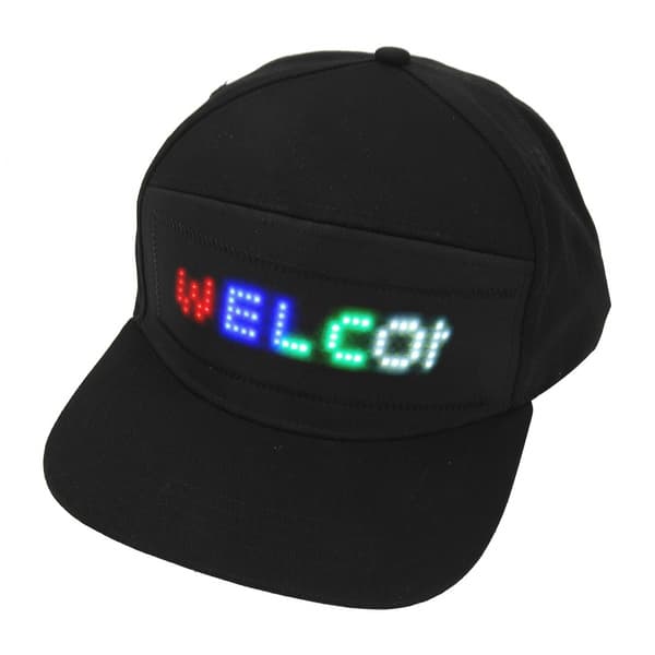 LED-hatt med programmerbar Bluetooth-appkontroll, fargerik caps for utendørs konserter og karneval