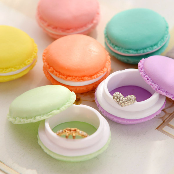 4 st Jätte Macaron Förvaringslåda Färgglada Stora Macaron Smycken S