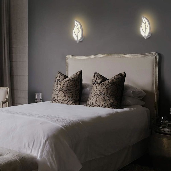 Bladformet LED-væglampe - Moderne design i metal og akryl