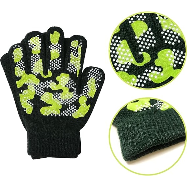 Boys Magic Stretch Gripper Gloves 3 Pair Pack Assortment, Kids On