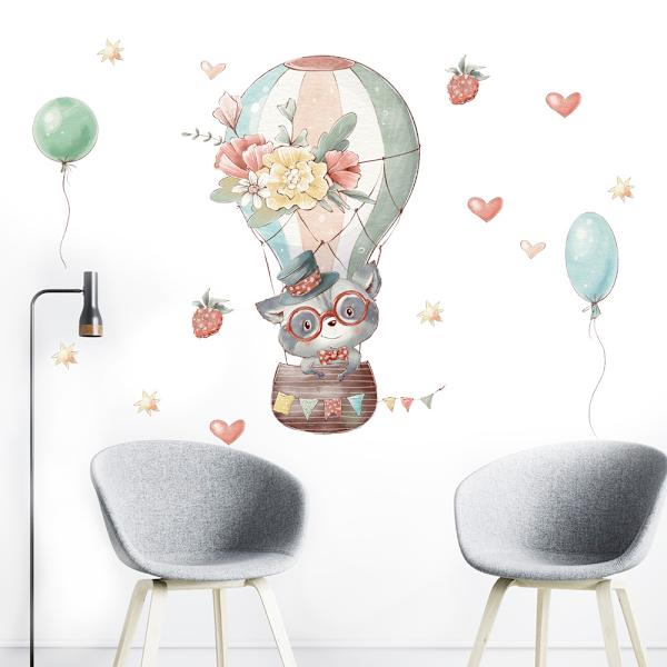 Jordgubbsdjur Ballonger Varma Luftballonger Väggdekal Väggdekor