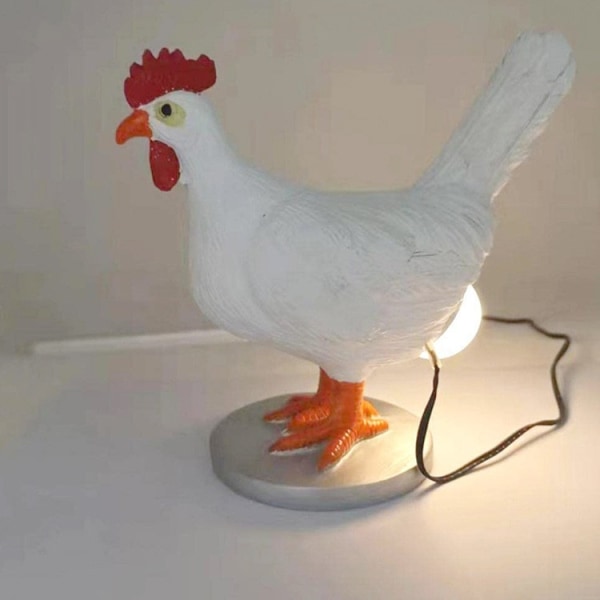 2023 Chicken Egg Lamp, Resin Material, Farmhouse Style, Soft Whit