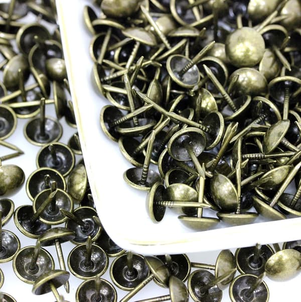 500 stk. møbelpolstringssøm, kraftige 17x11 mm bronze dekorative møbelpolstringssøm