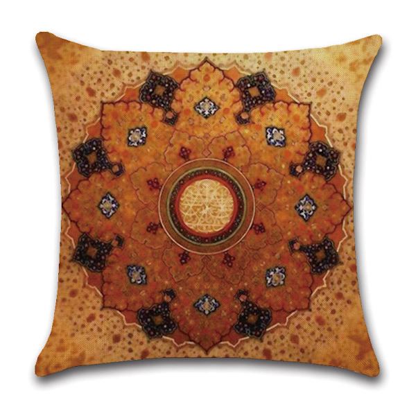 4 kpl tyynynpäälliset 45x45cm, boheemi värikäs mandala koriste