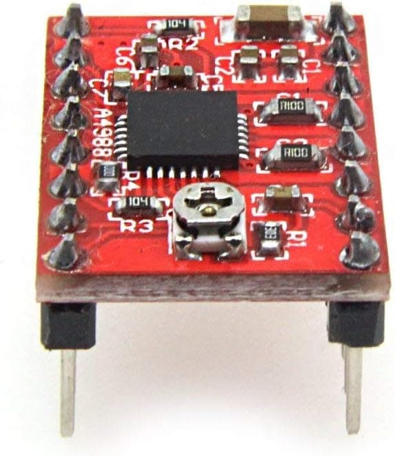A4988 StepStick-kompatibel stegmotorplungermodul med värme