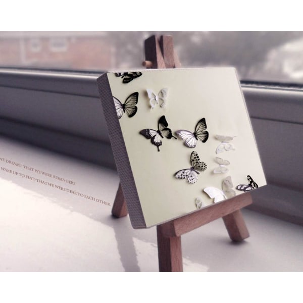18 st 3D Fjärilar Väggdekor Sovrum Väggdekoration Möbler