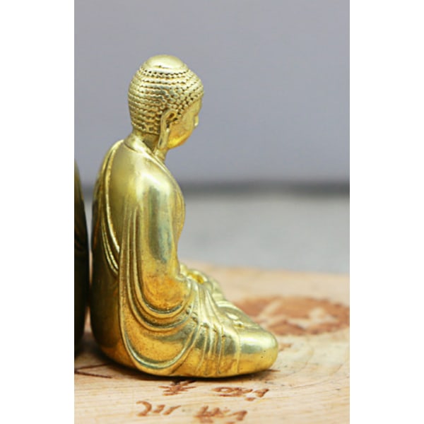 Gi hjemmet ditt en fredelig og avslappende atmosfære - Gullfarget lykkestatue, 35*25mm, 44g