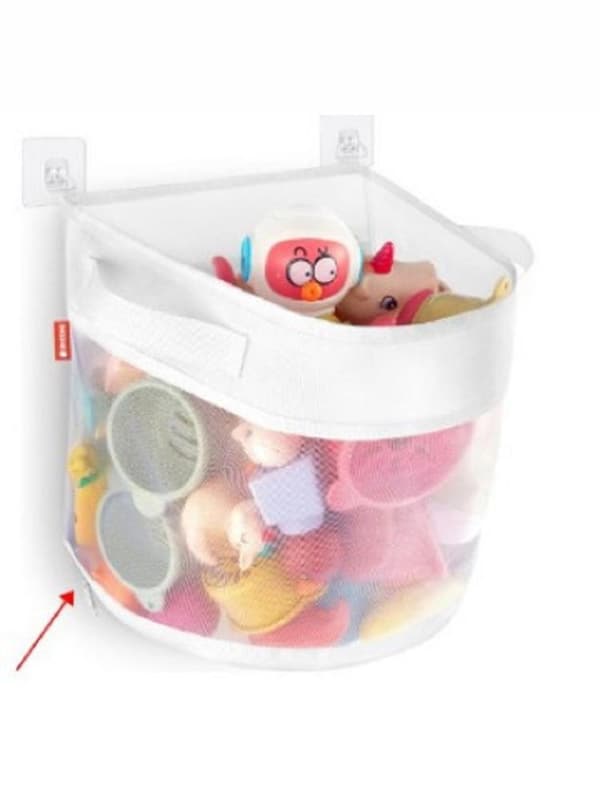 Badelegetøjsopbevaringspose, Badeværelseslegetøjsopbevaringspose, Mesh Baby Badelegetøjsopbevaringspose