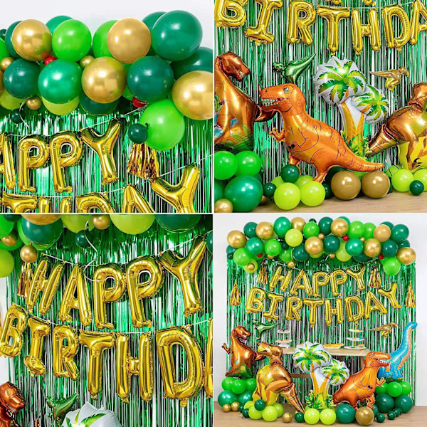 Skov Dinosaur Tema Aluminium Film Ballon Kostume Dreng