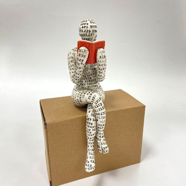 2022 Resin Yoga Pose Lady Reading Girl Figurines Circle Resin Sculpture Ornaments for Home, TV Cabinet, Office, Desktop, Bookshelf Decor-2pack